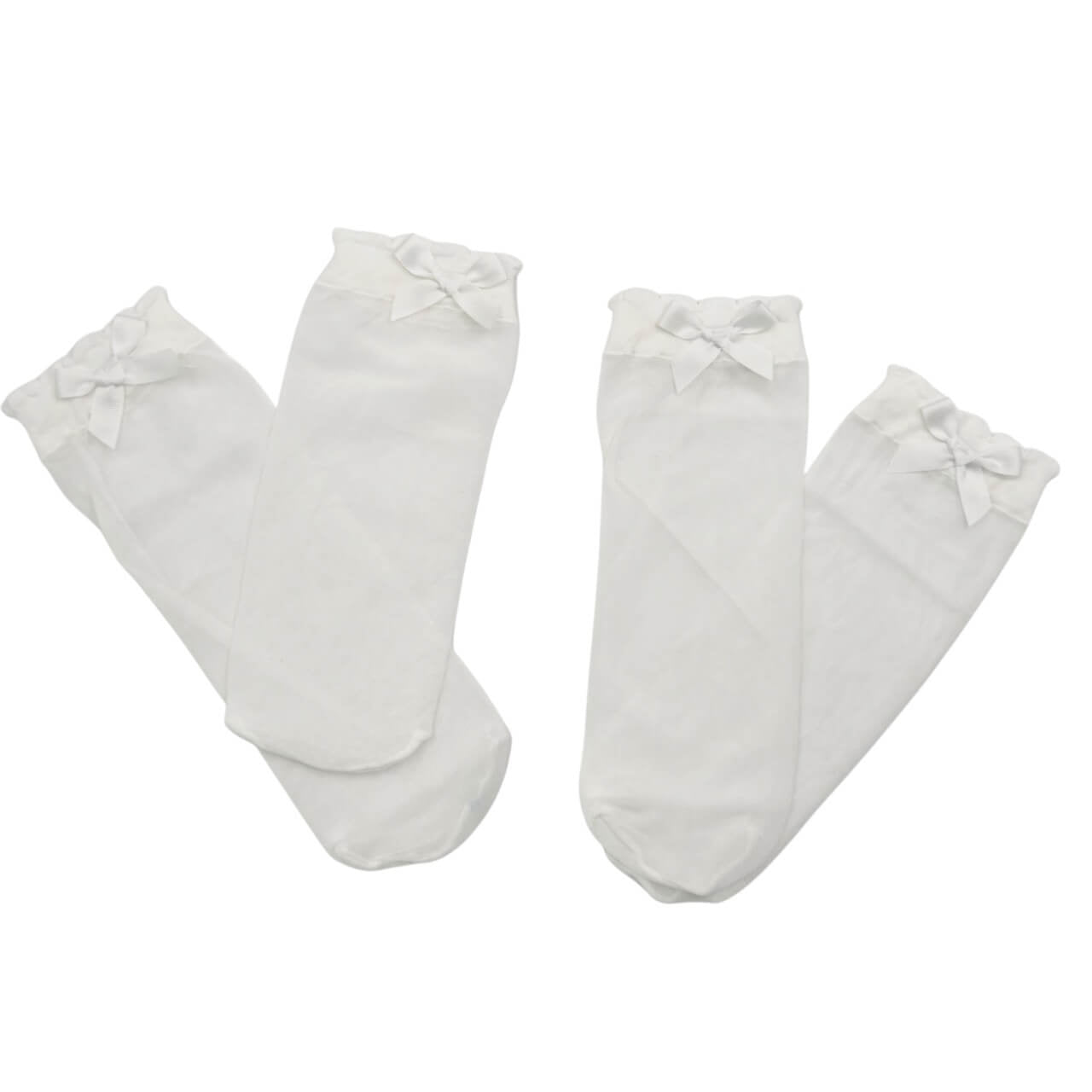 1 Packung mit 2 Paar Filosocken mit Schleife Vignoni Mädchen