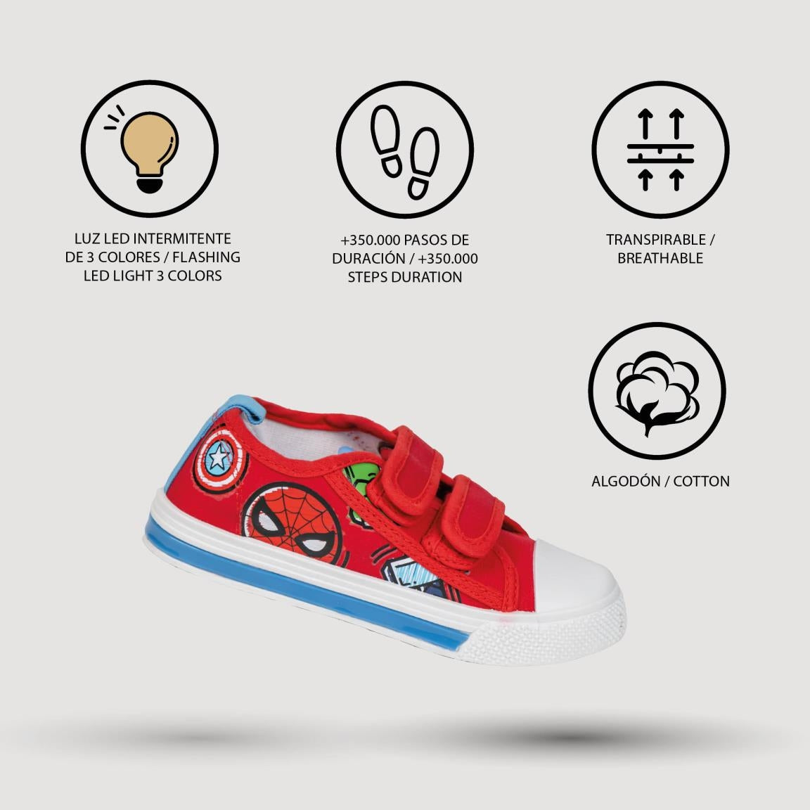 Sneakers mit Spider-Man-Lichtern von Marvel