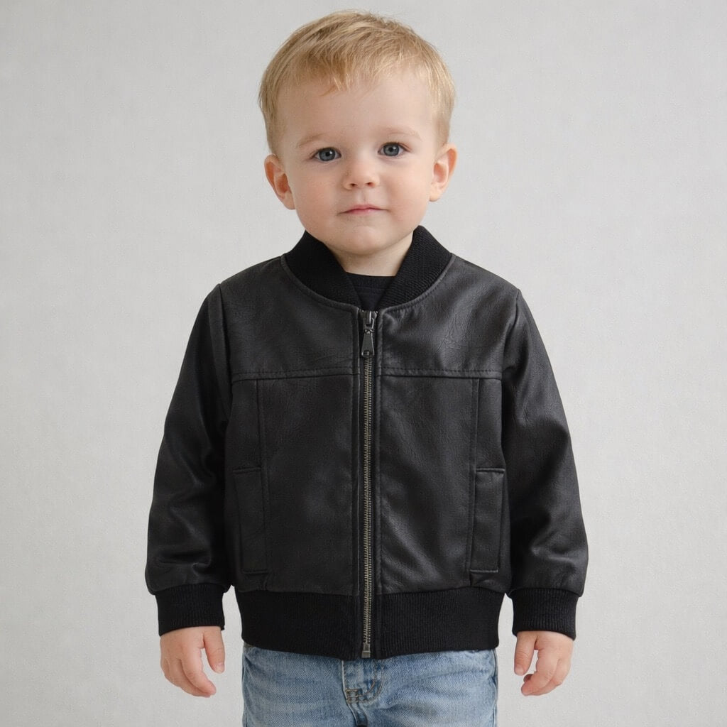 Öko-Lederjacke für Neugeborene