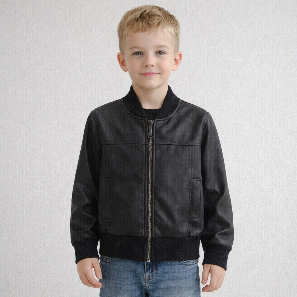 Kinderjacke aus Kunstleder