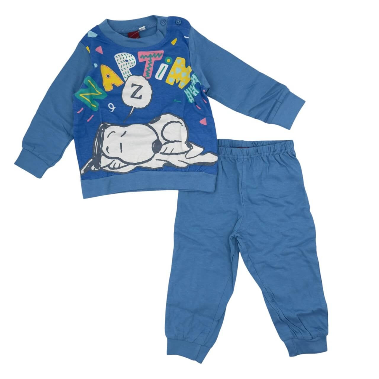 Schlafanzug aus Baumwolle mit Snoopy-Motiv