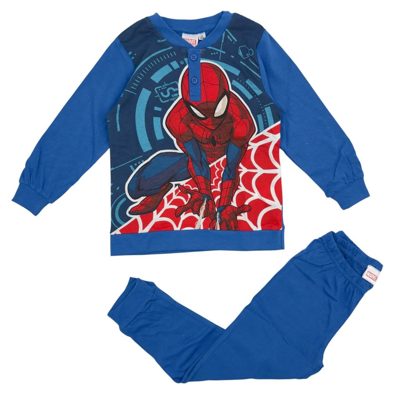 Pyjama aus Baumwolle mit Spider-Man-Motiv