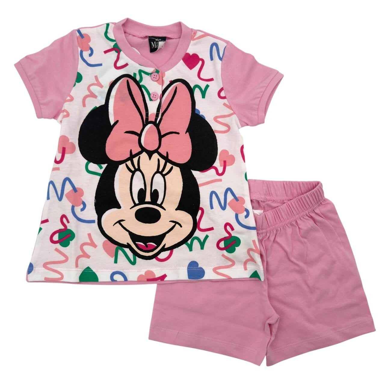 Kurzer Disney-Minnie-Pyjama aus 100 % Baumwolle