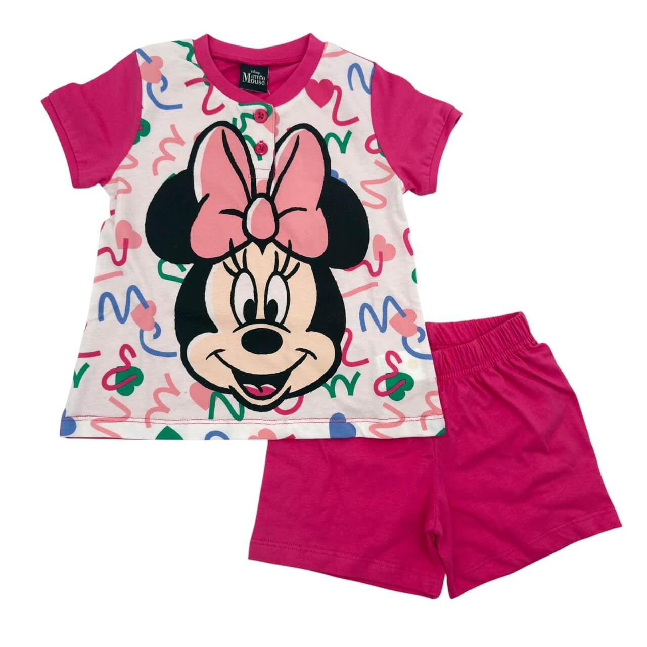 Kurzer Disney-Minnie-Pyjama aus 100 % Baumwolle