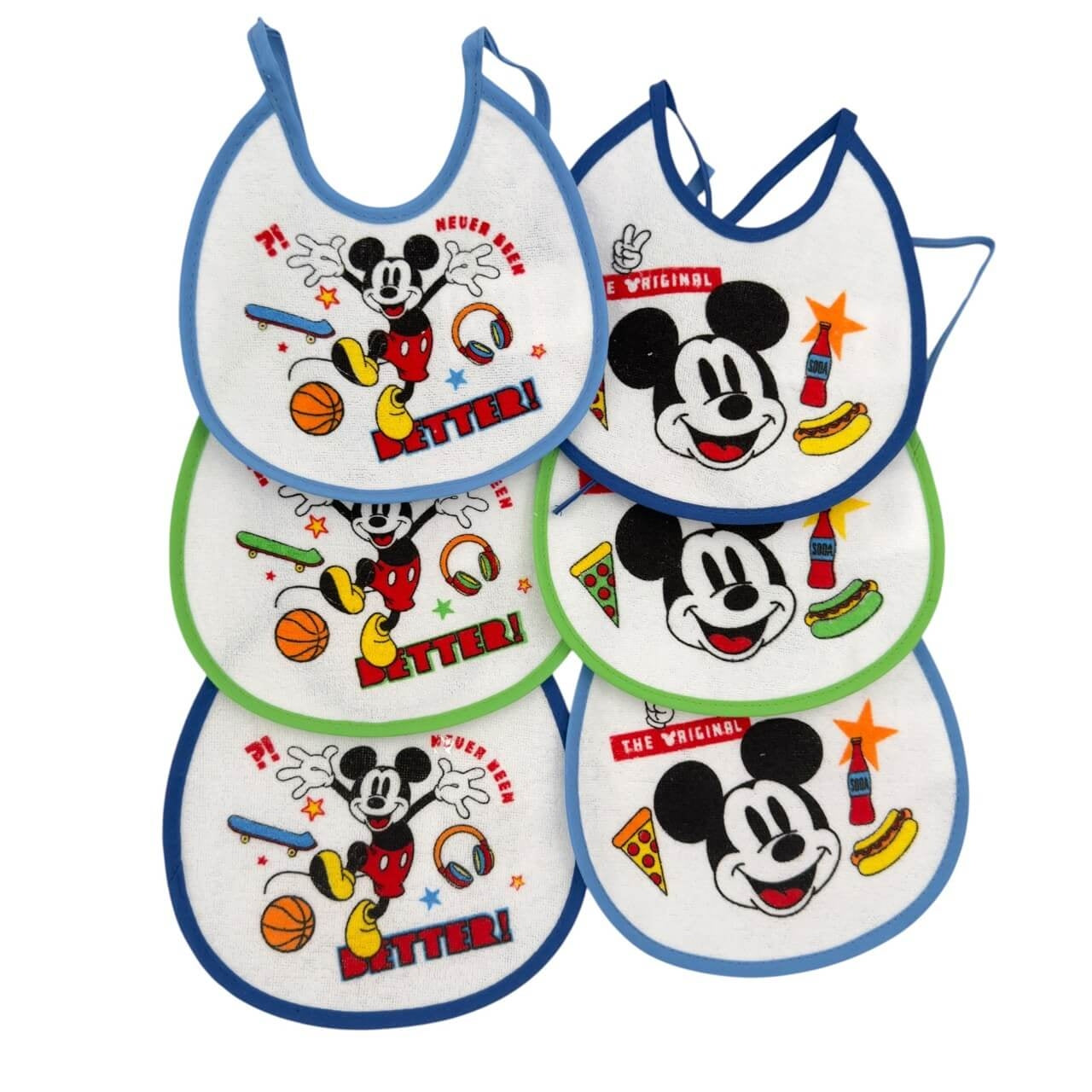 6 Mickey-Mouse-Disney-Lätzchen