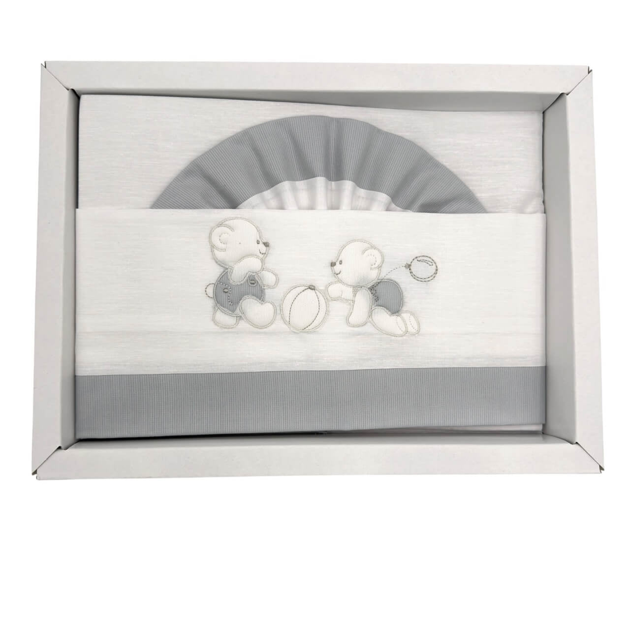 Pastellfarbenes Kinderwagen-Set aus 100 % Baumwolle