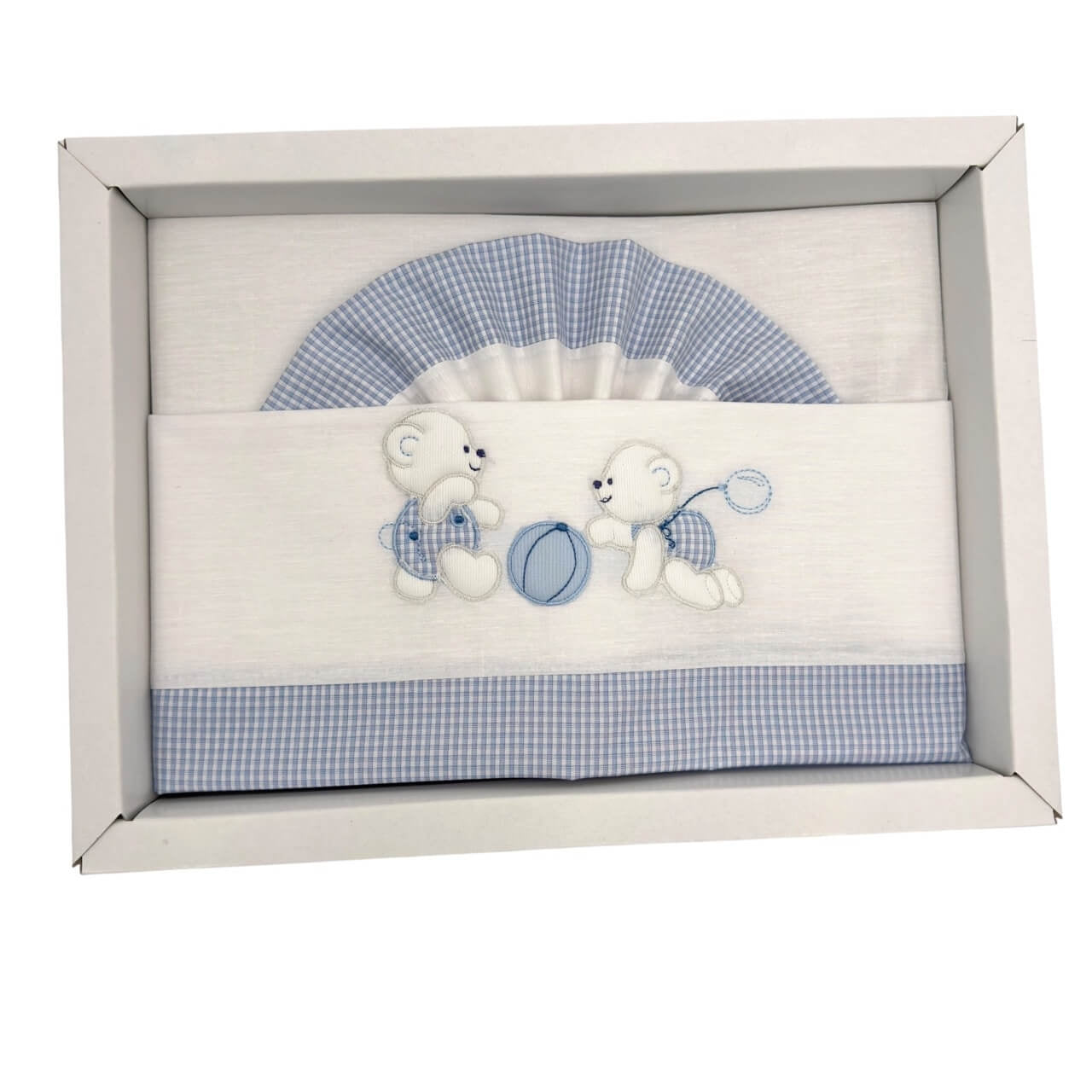 Pastellfarbenes Kinderbett/Kinderbett-Set aus 100 % Baumwolle