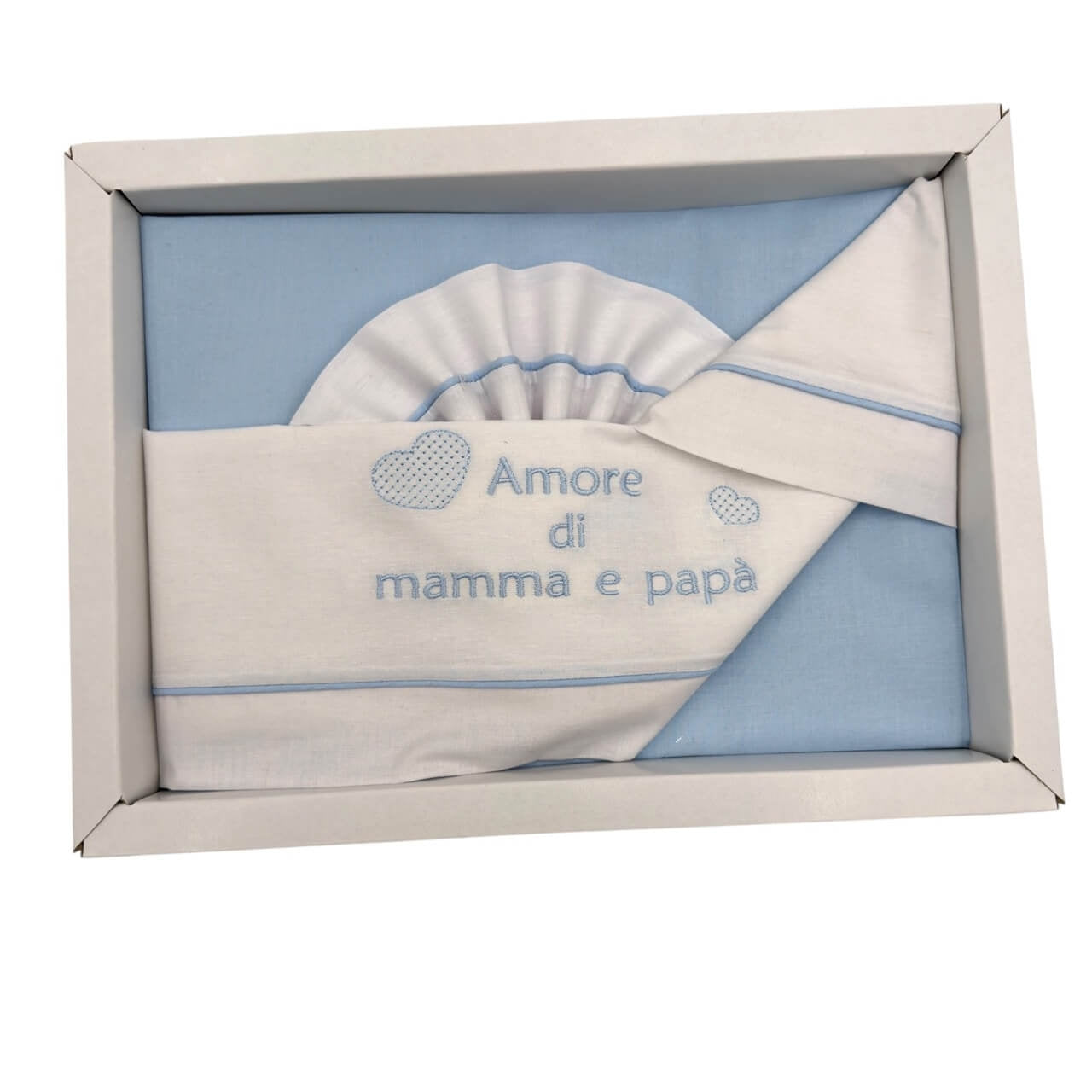 Pastellfarbenes Kinderbett/Kinderbett-Set aus 100 % Baumwolle