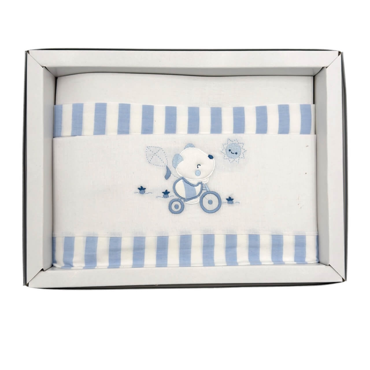 Pastellfarbenes Kinderbett/Kinderbett-Set aus 100 % Baumwolle