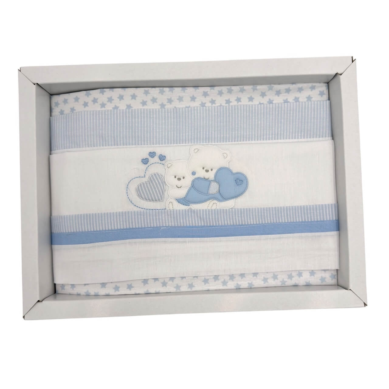 Pastellfarbenes Kinderbett/Kinderbett-Set aus 100 % Baumwolle
