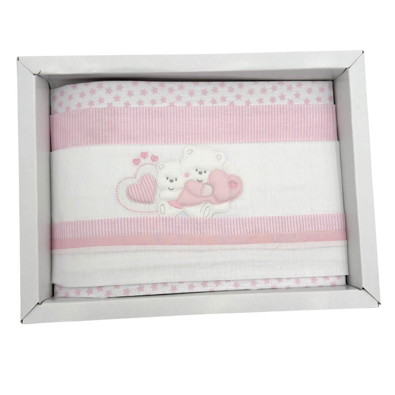 Pastellfarbenes Kinderbett/Kinderbett-Set aus 100 % Baumwolle