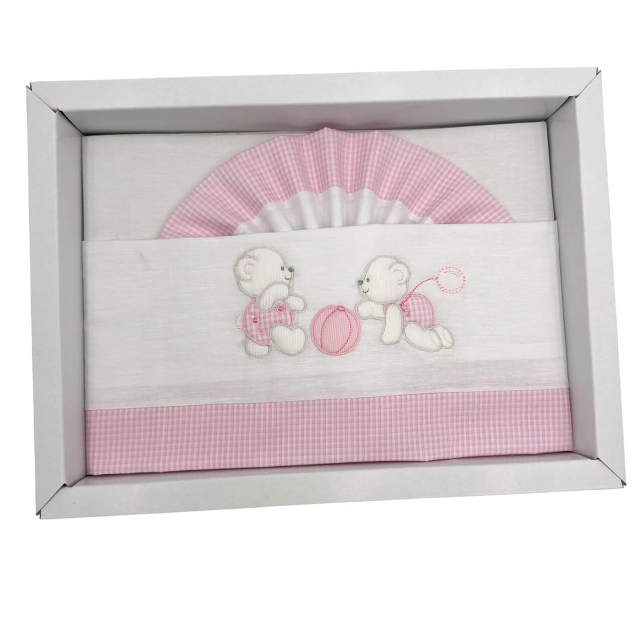 Pastellfarbenes Kinderbett/Kinderbett-Set aus 100 % Baumwolle