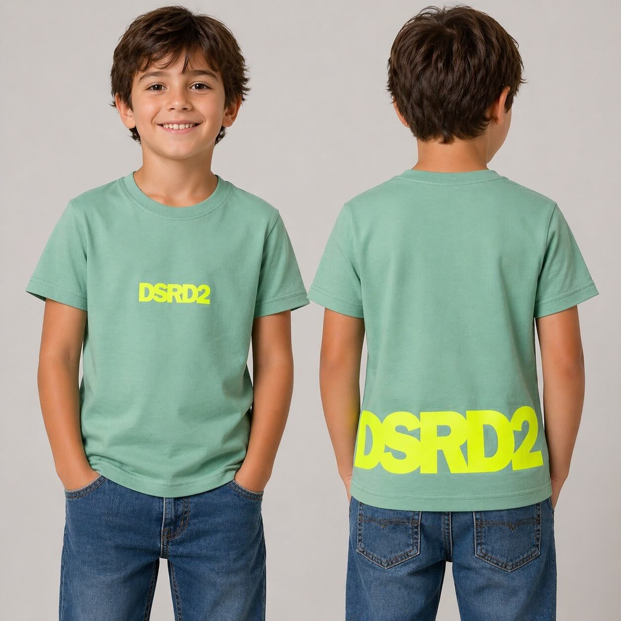 Bedrucktes T-Shirt für Babys, Vorder- und Rückseite