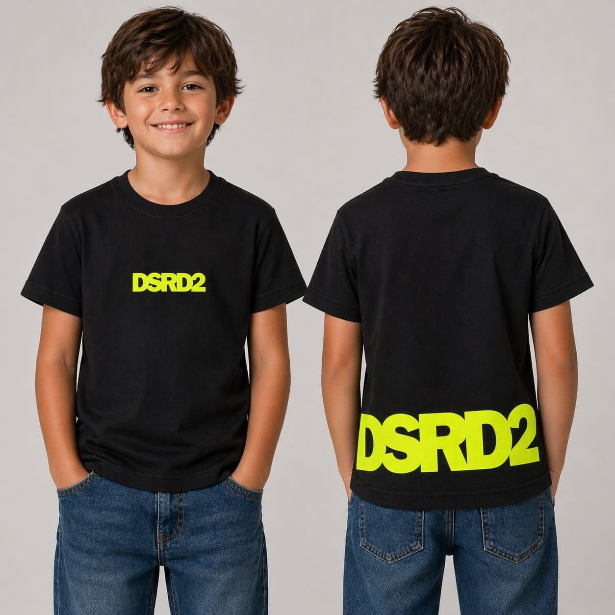 Bedrucktes T-Shirt für Babys, Vorder- und Rückseite