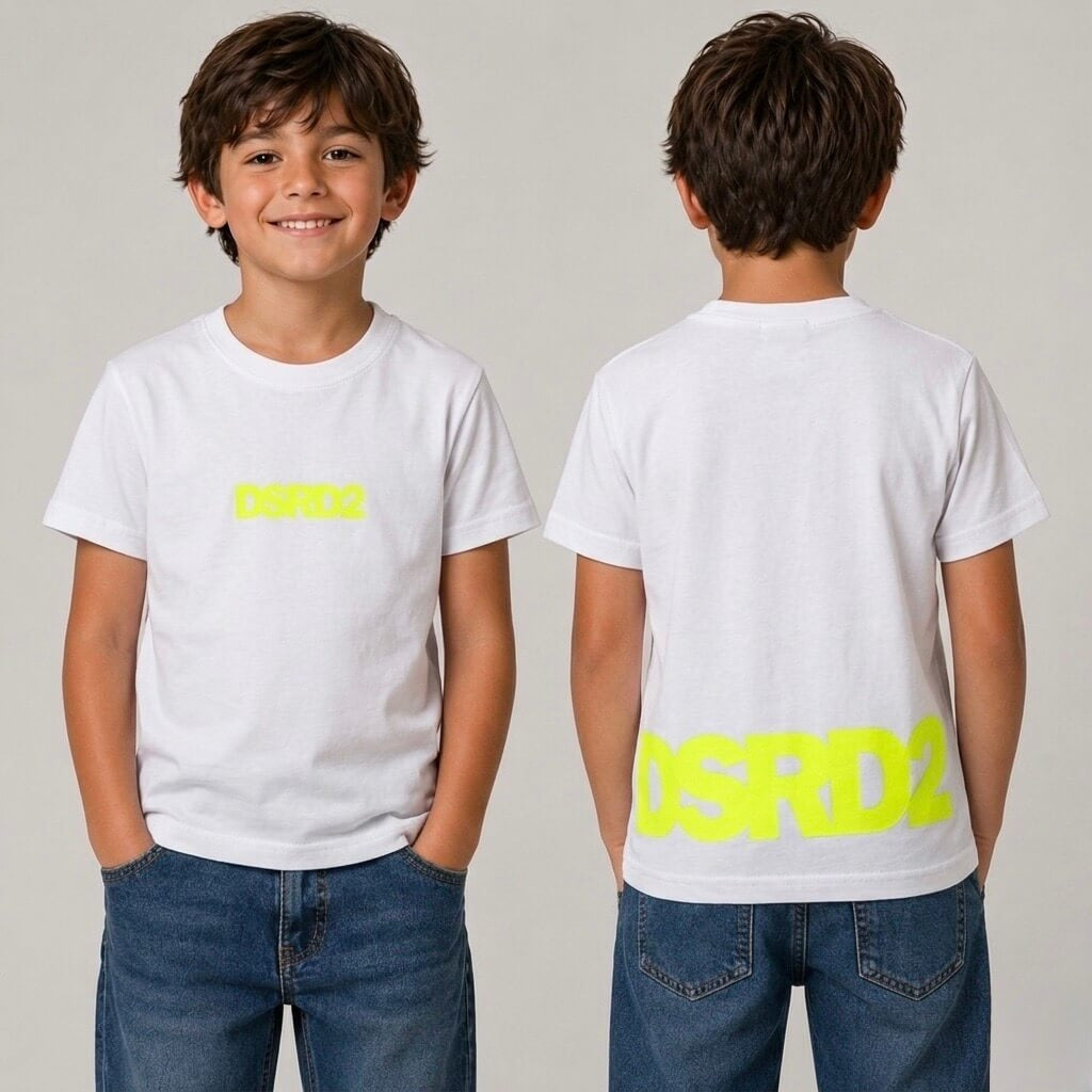 Bedrucktes T-Shirt für Babys, Vorder- und Rückseite