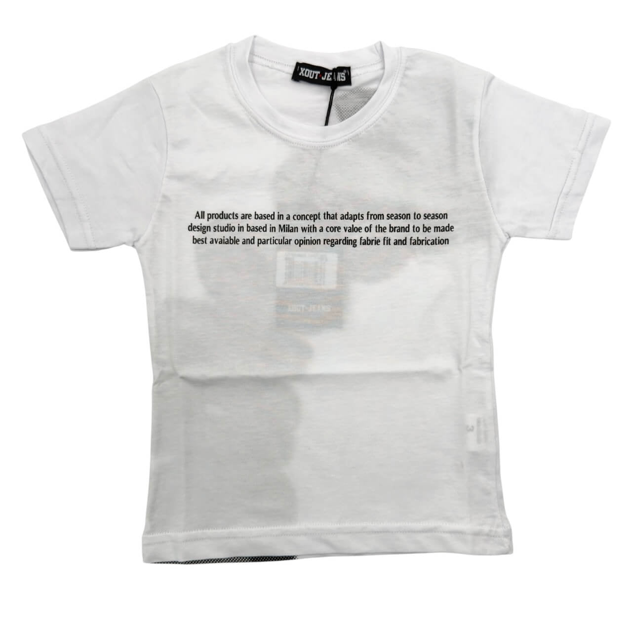 Bedrucktes T-Shirt für Babys, Vorder- und Rückseite