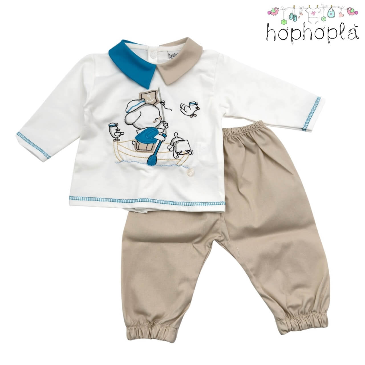 Strampler aus Baumwolle HopHoplà It's a Boy