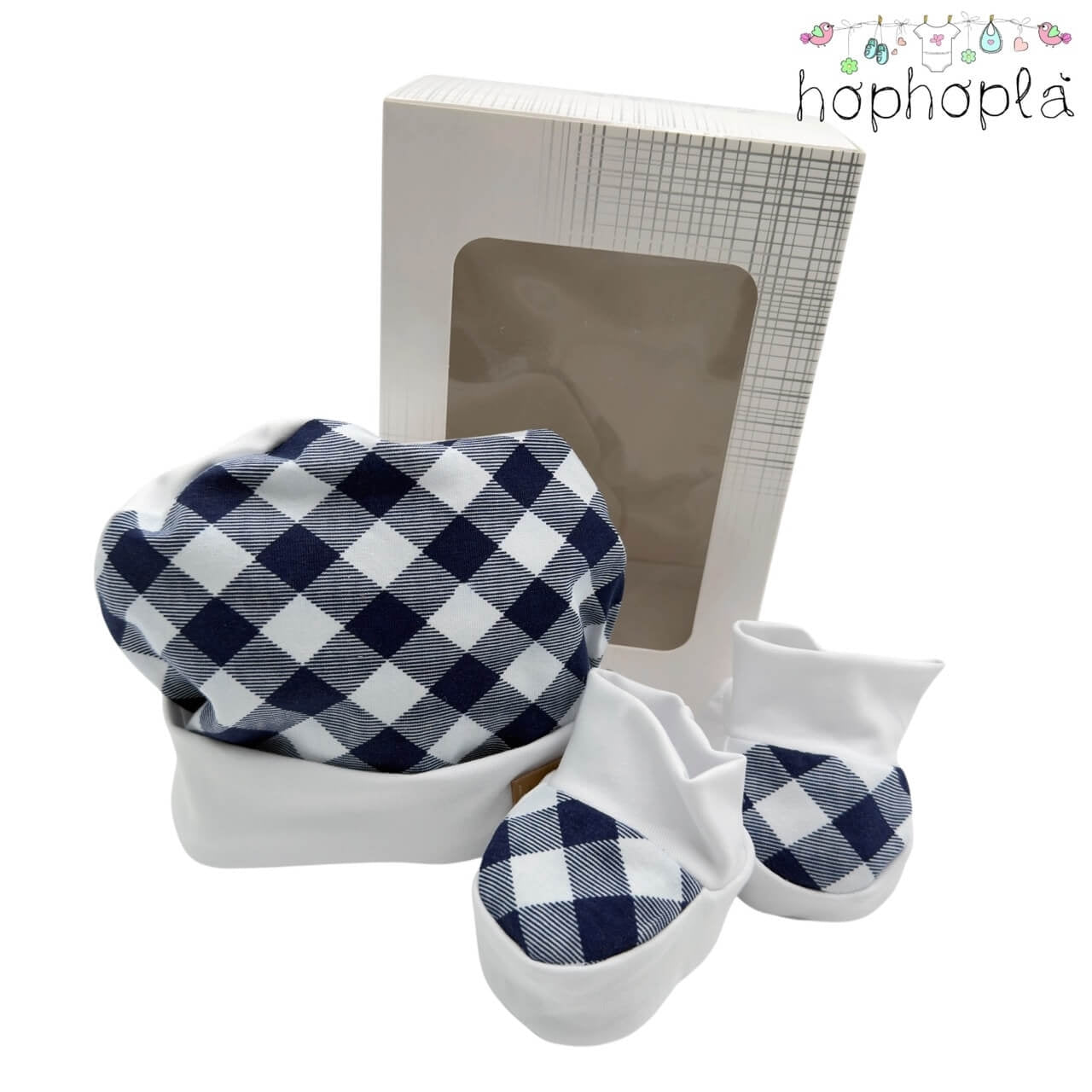 Set Mütze + Schuhe aus Baumwolle HopHoplà Jack