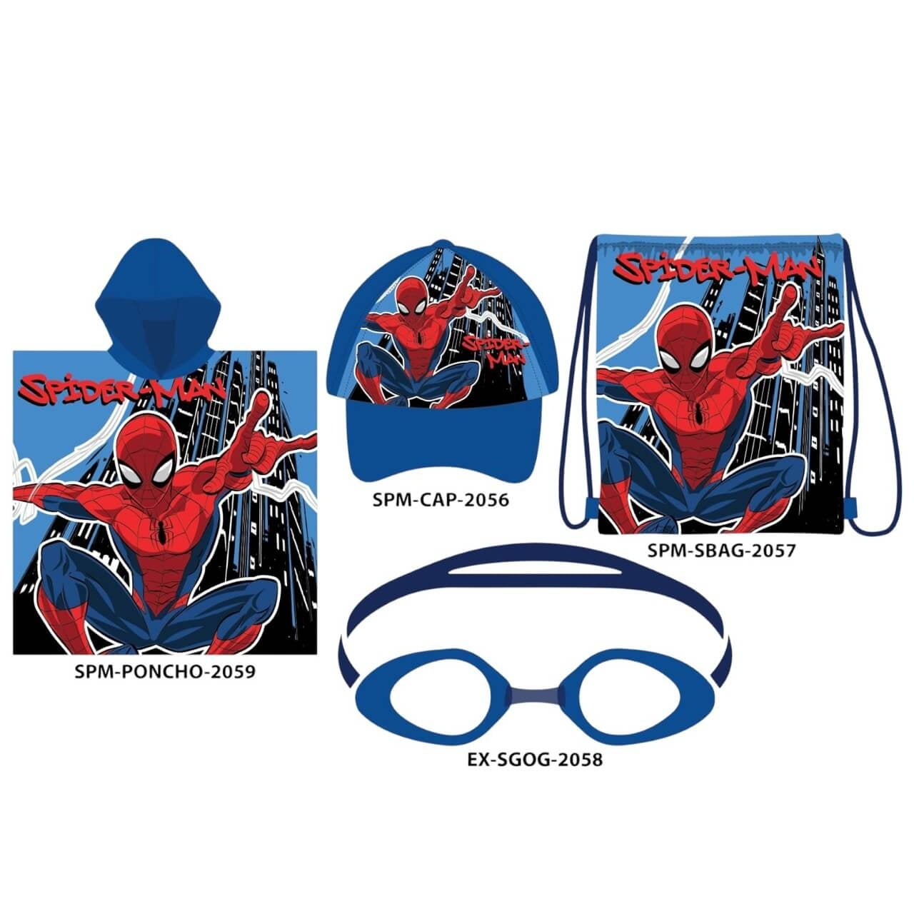 4-teiliges Spiderman-Strandset