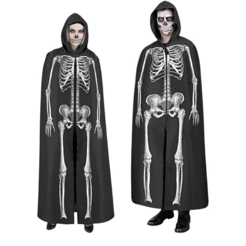 Skelettumhang mit Kapuze