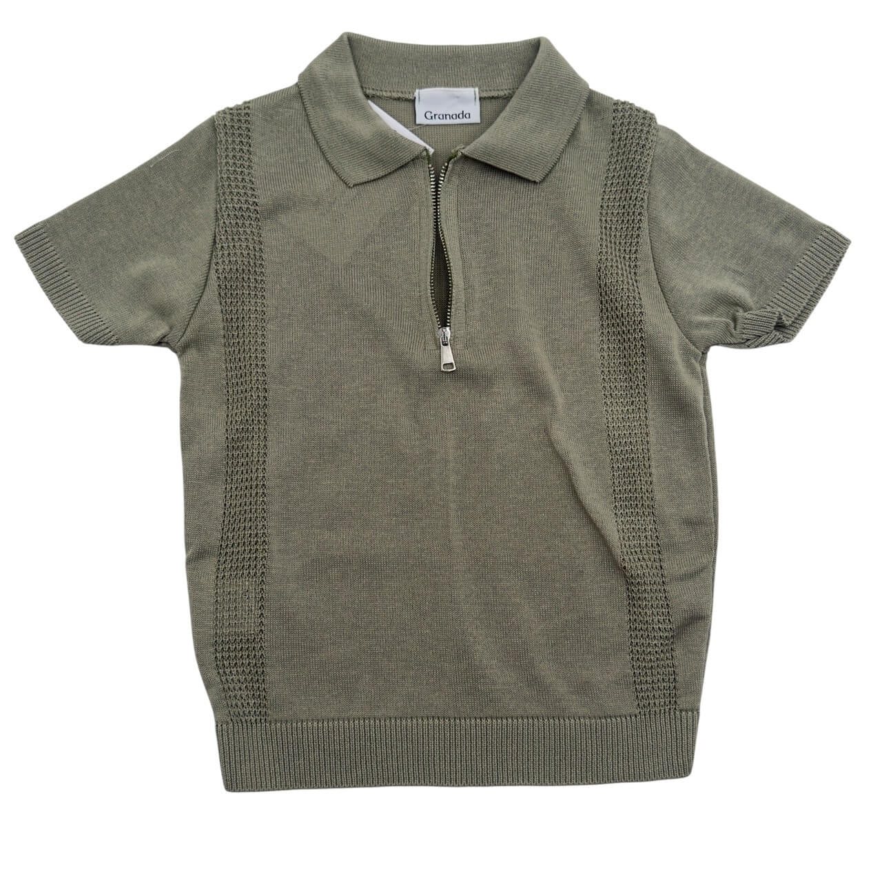 Zip-Poloshirt aus Garn – Granada