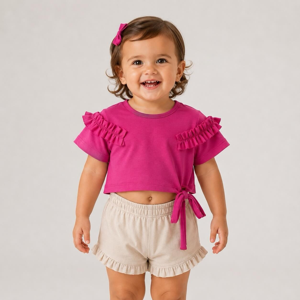 T-Shirt Neonata Mezza Manica Cotone