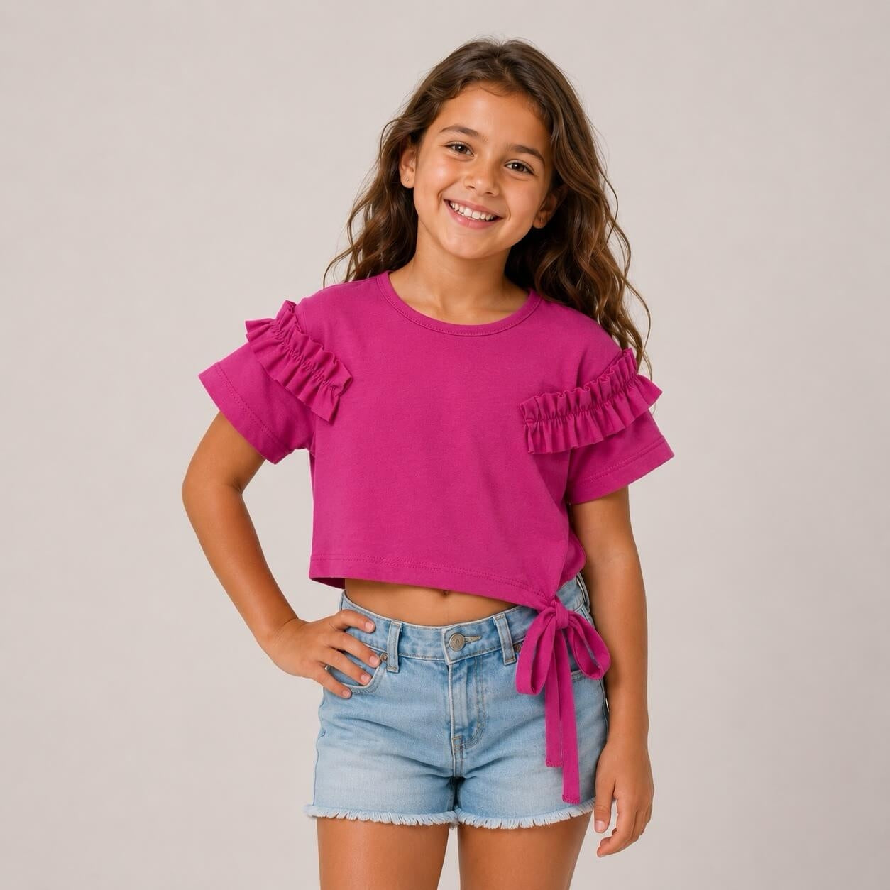 T-Shirt Bimba Mezza Manica Cotone