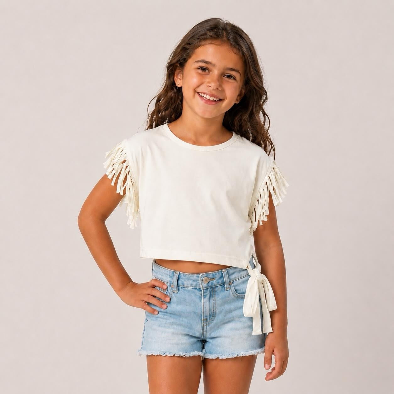 T-Shirt Bimba Mezza Manica Cotone