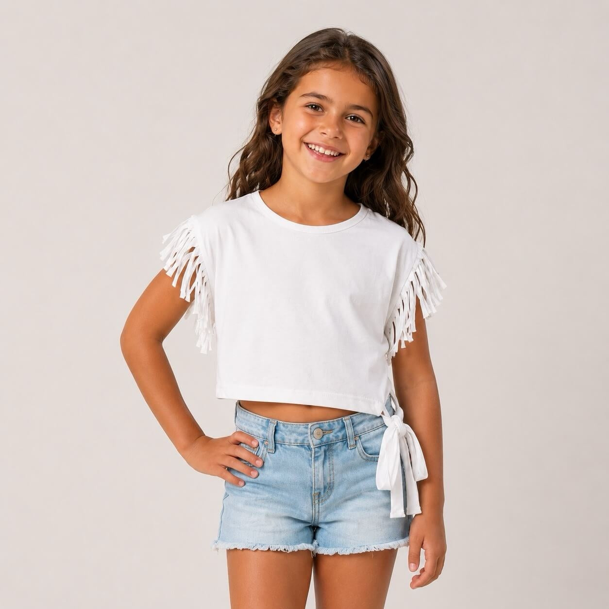 T-Shirt Bimba Mezza Manica Cotone