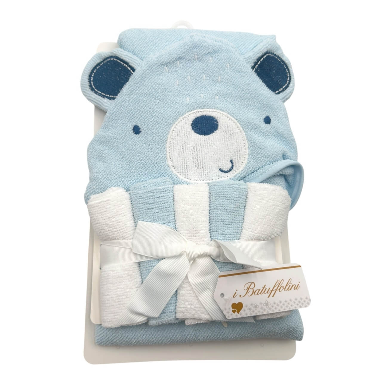 Set Triangolo Accappatoio + 5 Lavette