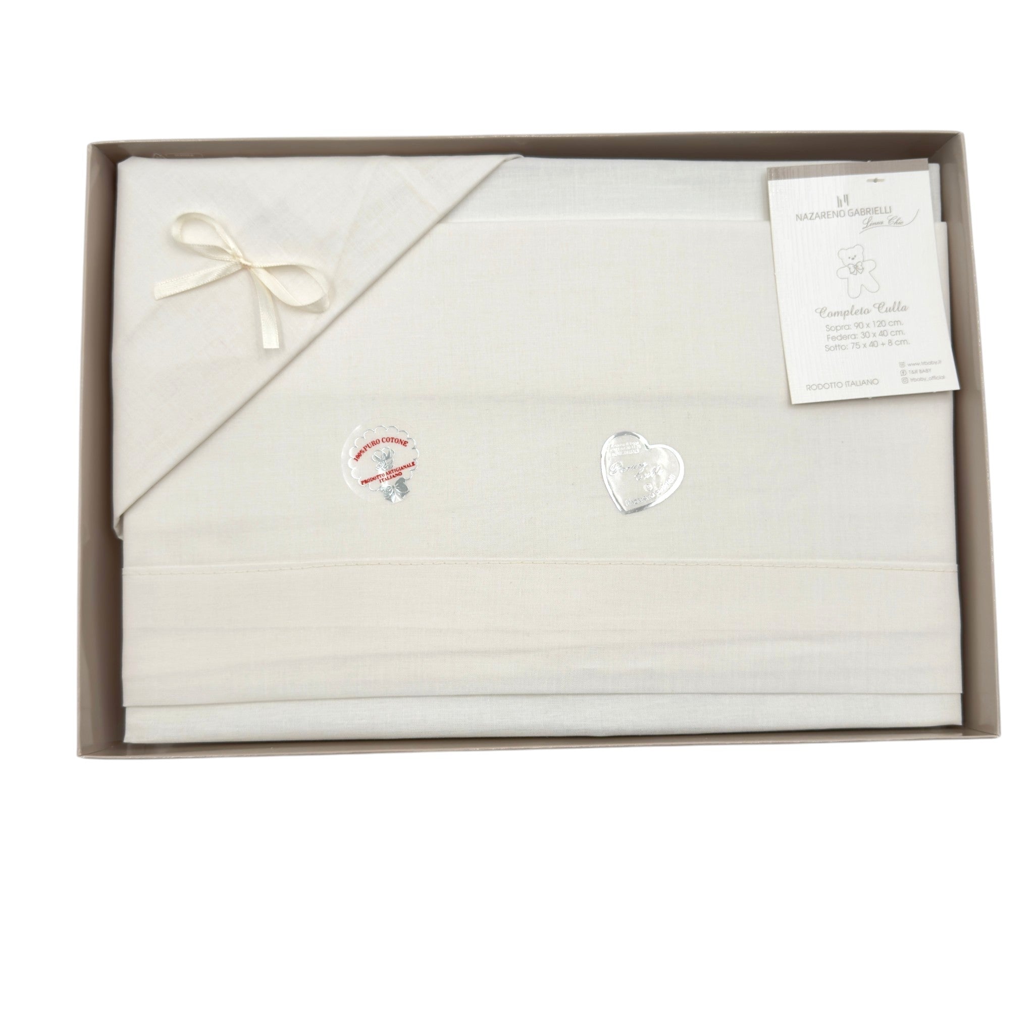 Completo Carrozzina Per stampe e ricami 100% Cotone