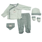 Set nascita 5 pezzi in caldo cotone - Les Jolies