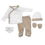 Set nascita 5 pezzi in caldo cotone - Les Jolies