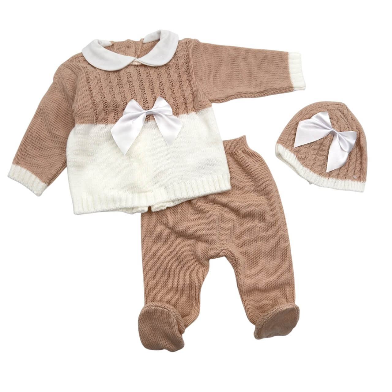 Completo Neonata 3 pezzi In Lana