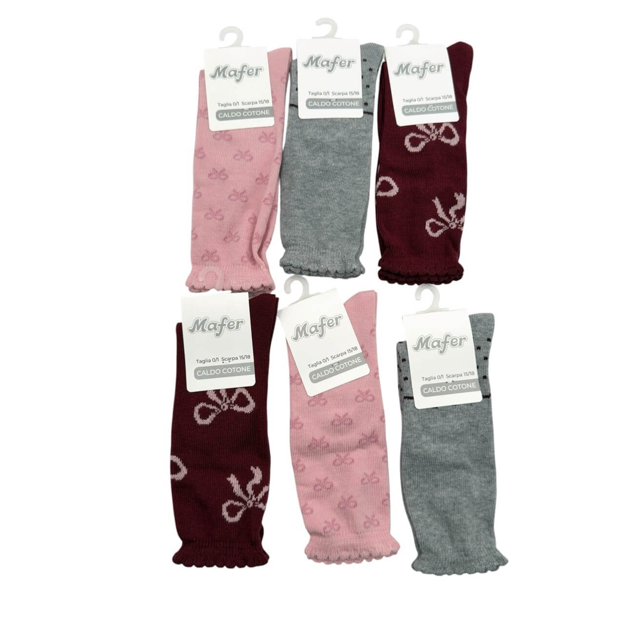 6 Calzini Caldo Cotone Neonata