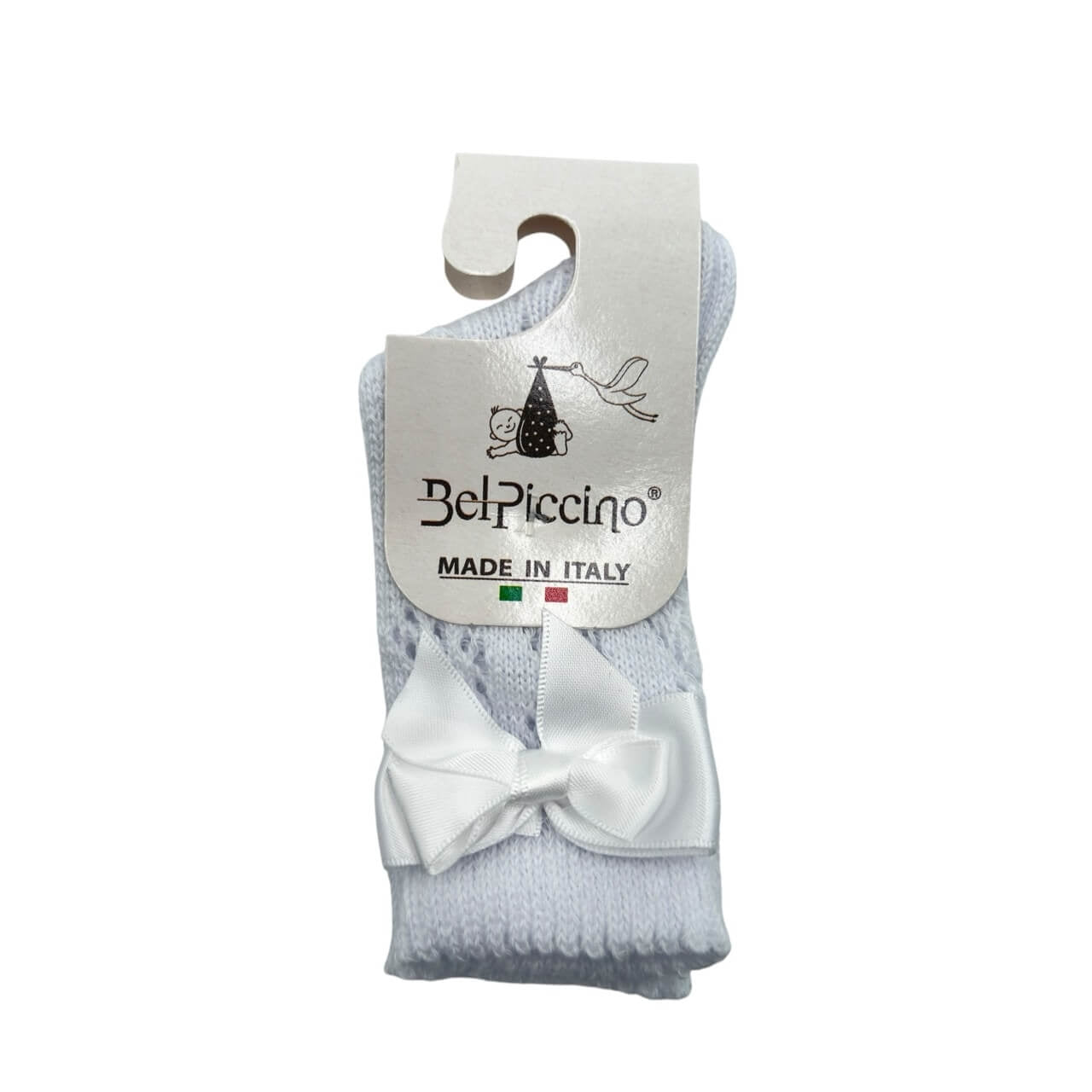 Calzino traforato con fiocco in Caldo Cotone - Bel Piccino