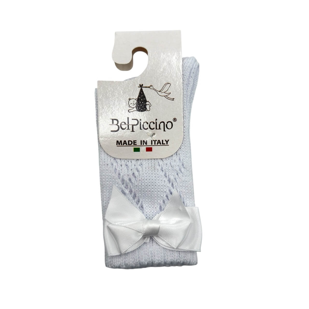 Calzino traforato con fiocco in Caldo Cotone - Bel Piccino