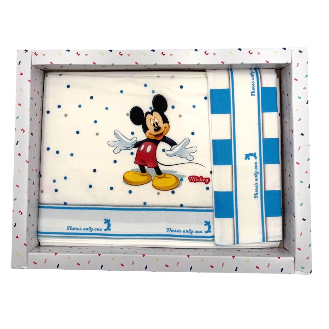 Completo Lettino Mickey Mouse Disney 100% Cotone