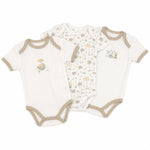 3 Bodys aus 100 % pastellfarbener Baumwolle