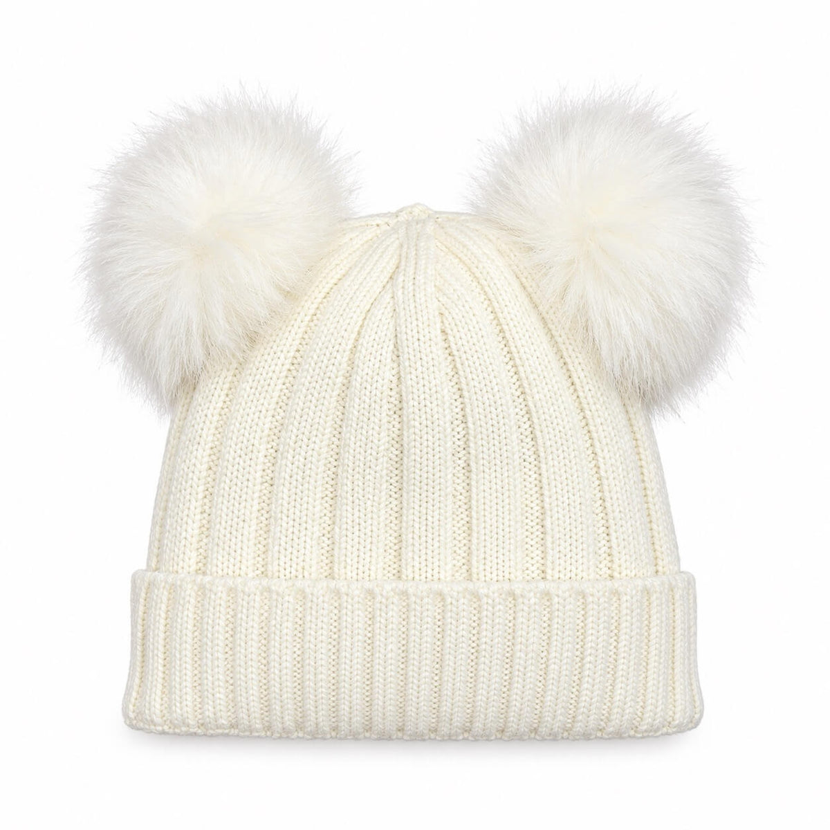 Cappello 2 PonPon in Misto Lana