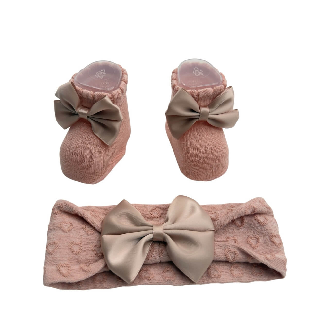 Set Scarpine + Fascia Neonata in Caldo cotone
