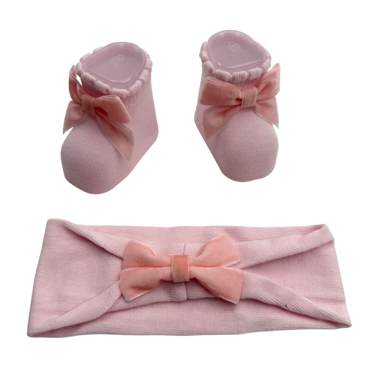 Set Scarpine + Fascia Neonata in Caldo cotone