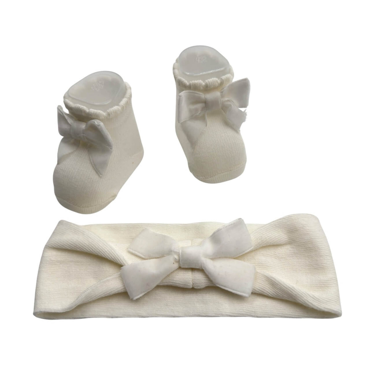 Set Scarpine + Fascia Neonata in Caldo cotone