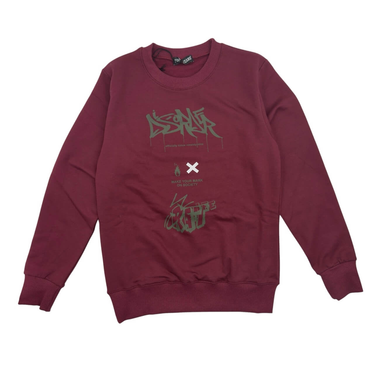Felpa invernale Felpata Retro stampato - XOUT JEANS
