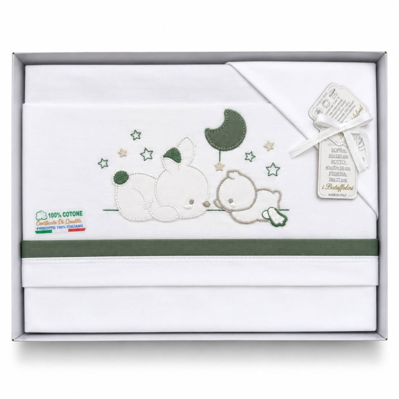 Completo Culla/Lettino Batuffolini 100% Cotone