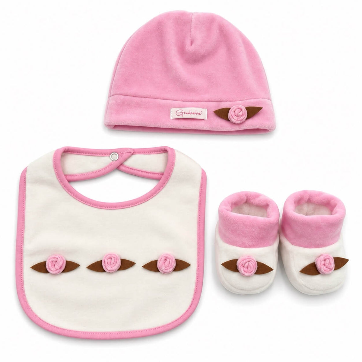 Set Cappello + Scarpe + Bavetta in ciniglia - Giubebe