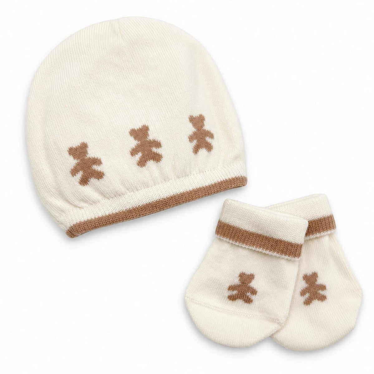 Set Cappello + Muffole in Caldo Cotone 0/6 Mesi