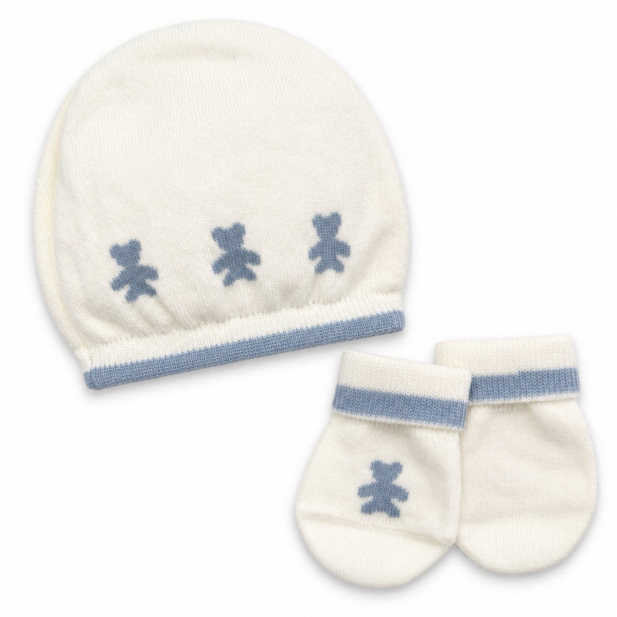 Set Cappello + Muffole in Caldo Cotone 0/6 Mesi