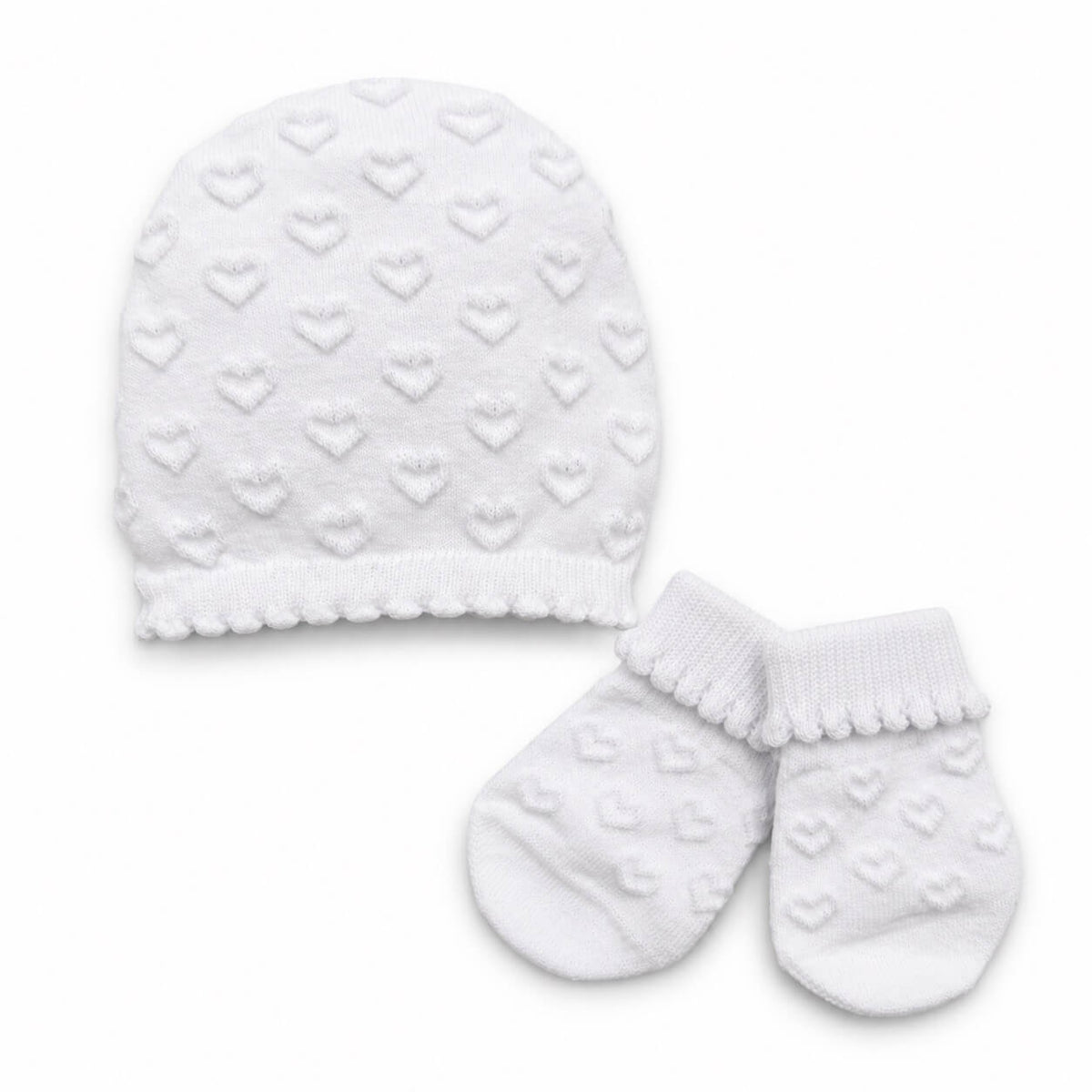 Set Cappello + Muffole in Caldo Cotone 0/6 Mesi