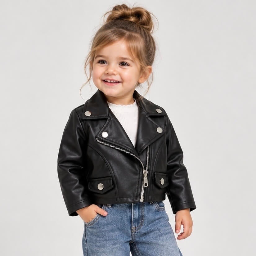 Kunstlederjacke für Neugeborene